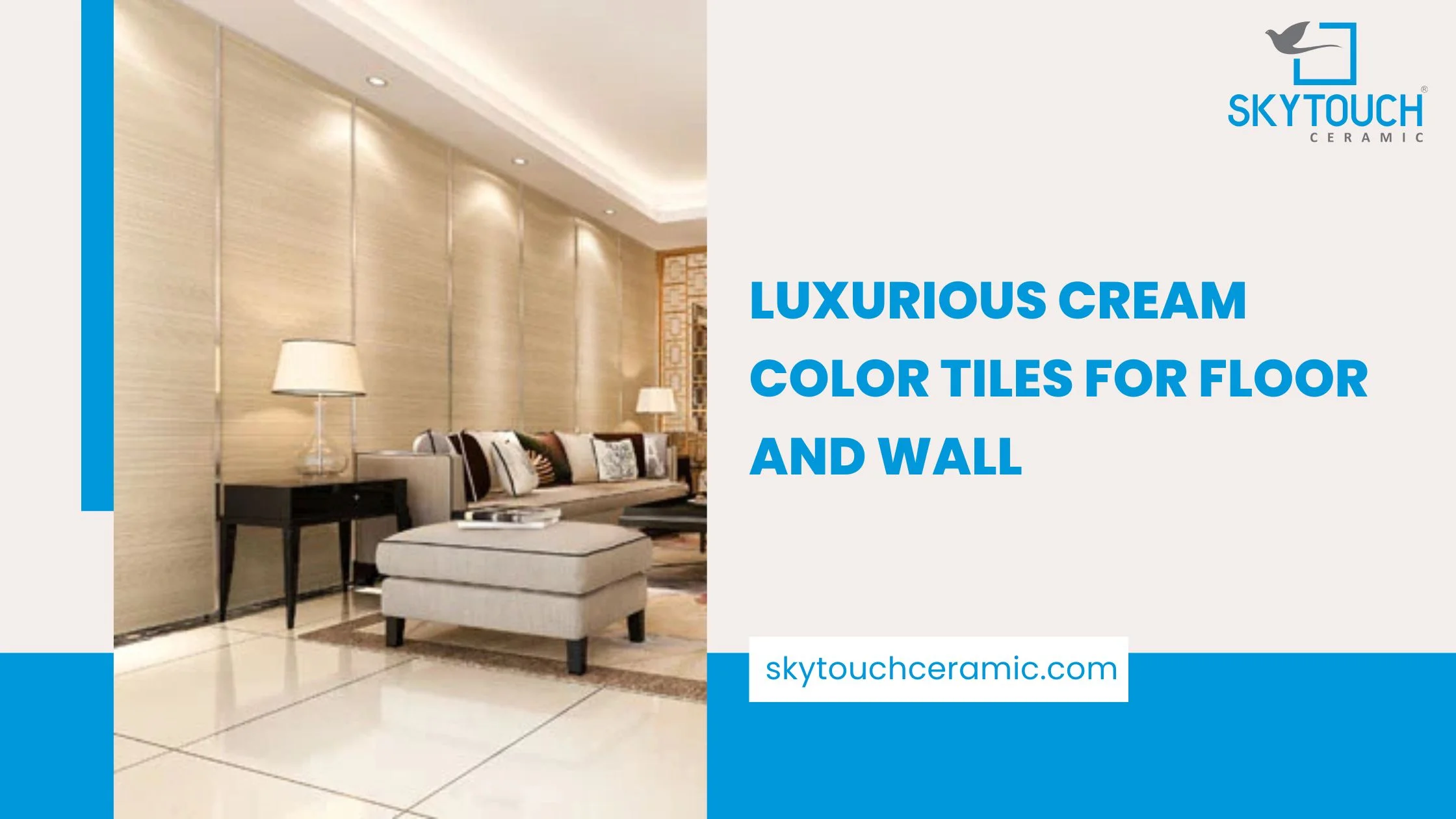 Luxurious Cream Color Tiles for Floor and Wall